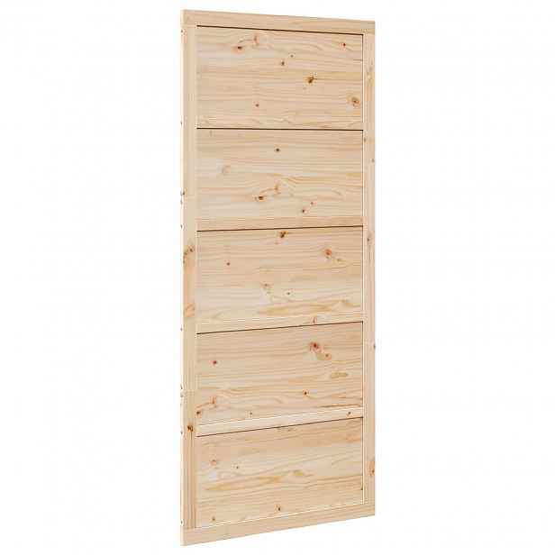 vidaXL Zavěsné posuvné dveře 80 x 2,5 x 208 cm Přírodní