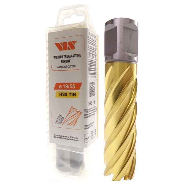 Vrták Korunkový Trepanační Fréz 19 mm Dlouhý 55 mm