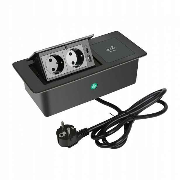 Zásuvka Schovaná Do Desky Usb/usb-c Zásuvka 20 W S Kabelem 1.8 M