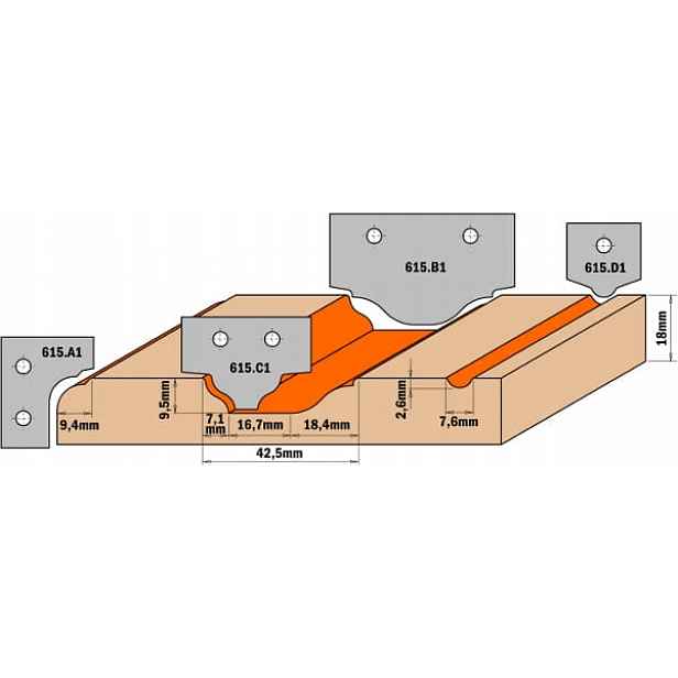 Cmt 615.B1 Nůž Hm Profil 1