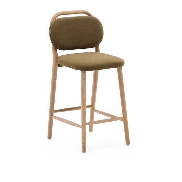 Khaki barová židle (výška sedáku 66 cm) Helda – Kave Home