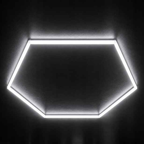 Led lampa medová plástev 1 ks černá 42W 6500K 92x79 Cm detailing