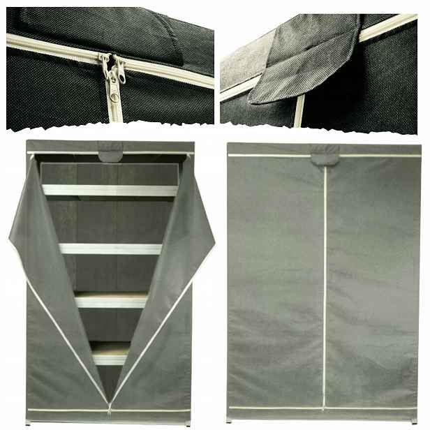 Ochranný obal na regál 270X180X60cm pouzdro na stojan Šedé Trvanlivé
