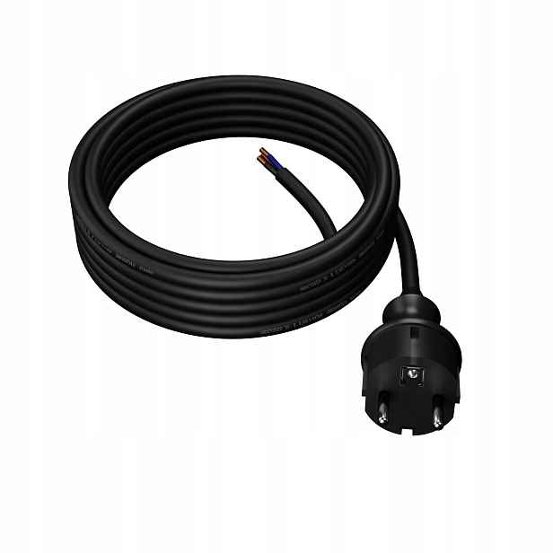 Připojovací kabel 10 m s přímou zástrčkou 250 V 16 A 3x1,5 mm² IP44 H05RR-F