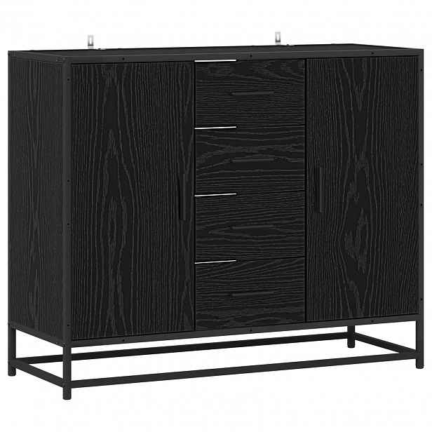 vidaXL Servírovací skříň Černý dub 92 x 35 x 76 cm Kompozitní dřevo