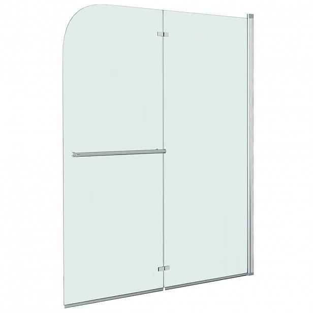 vidaXL Sprchové kóty Stříbrná 120 x 140 cm Tvrzené sklo a hliník