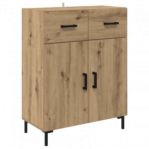 vidaXL Servírovací skříň Artisanový dub 69,5 x 34 x 90 cm