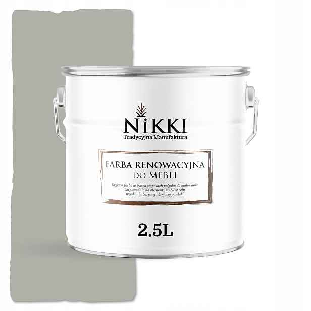 Barva pro renovaci dřevěného nábytku Odolná 2,5L Satén Šedá achátová