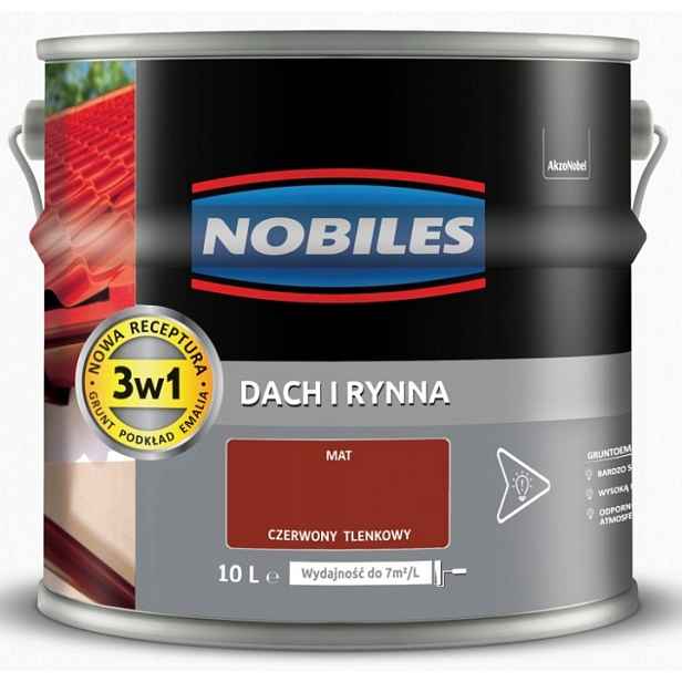 Nobiles Střecha A Žlab 10L Červený Oxidový Barva Na Střechu, Pozinkovaný Plech