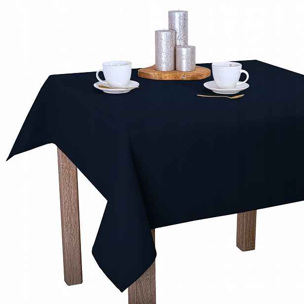 Šitý ubrus odolný proti skvrnám Hladký Laura Granátový 140x450 cm