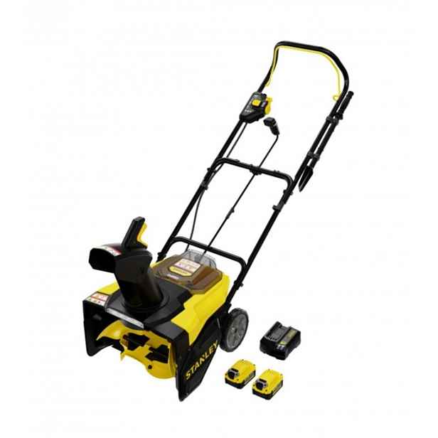 Stanley - 18V AKU sněhová fréza, 2x aku 6,0 Ah Li-Ion, nabíječka SCSNP460R2-QW