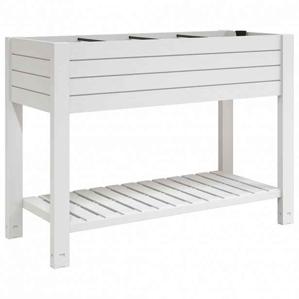 vidaXL Zahradní vyvýšený záhon bílý 110 x 45 x 79 cm polypropylen