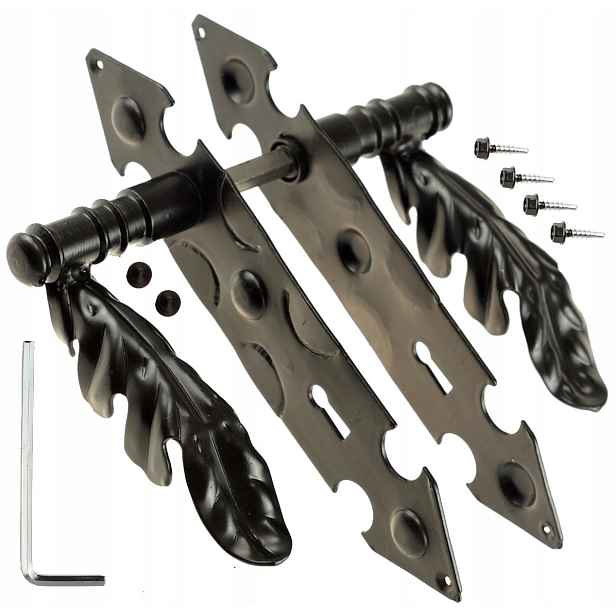 Klika List Pro Dveře Brány Kovaná 90 MM Klíč