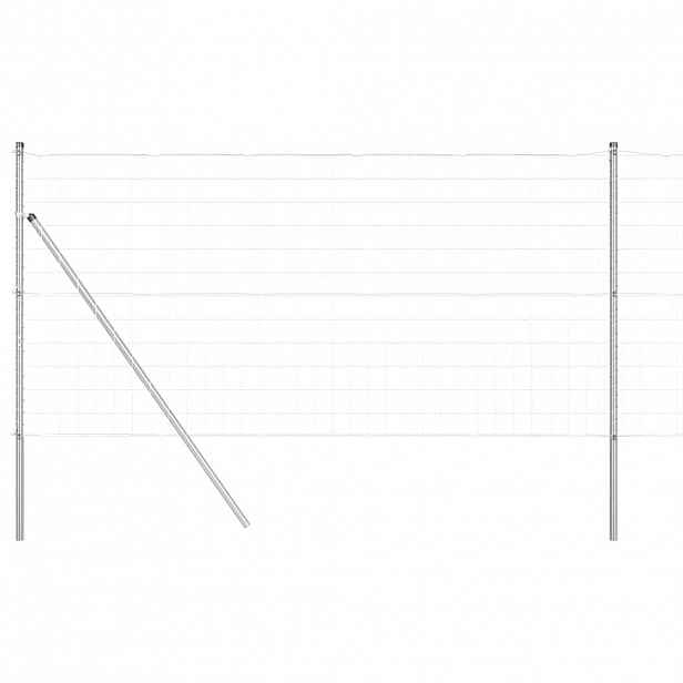 vidaXL Fixační zemní stojan pro Euro oplocení 10 x 1,2 m Stříbrná