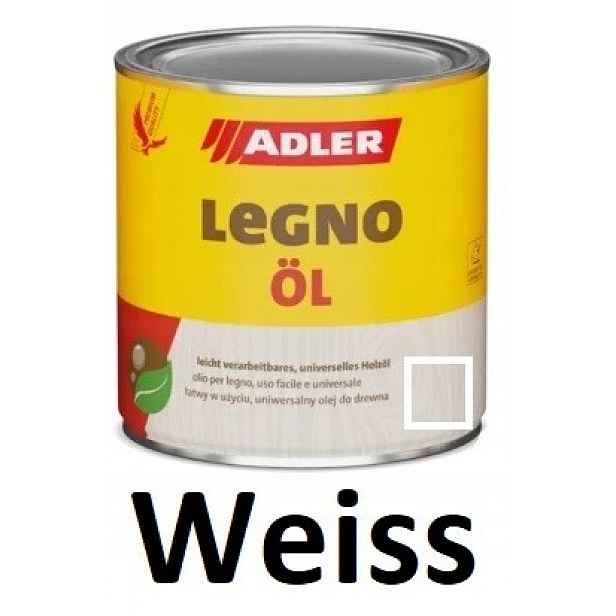 Adler Legno-Ol Olej na dřevo a nábytek na podlahu Weiss Dub bílý 0,75L
