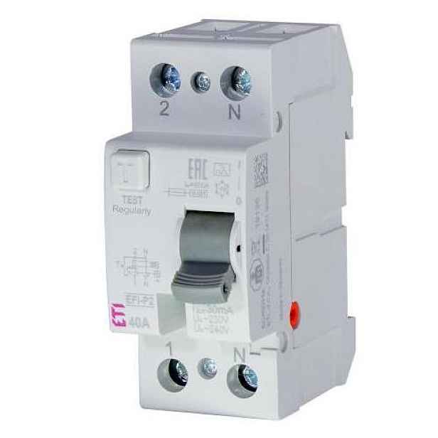 Chránič proudový ETI EFI-P2 40/0.03