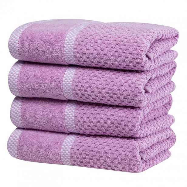 decoDoma Sada froté ručníků MODENA šeříková 50 x 100 cm 4 ks