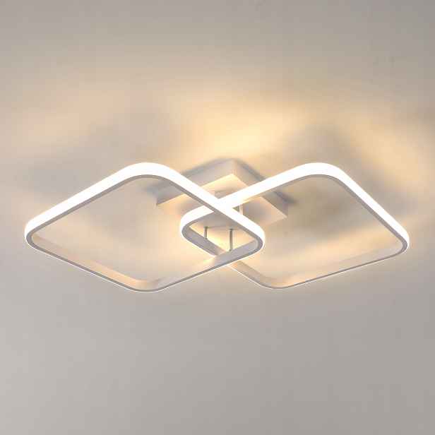 Stropní Led svítidlo lustr čtvercový bílý moderní 42W 3000K