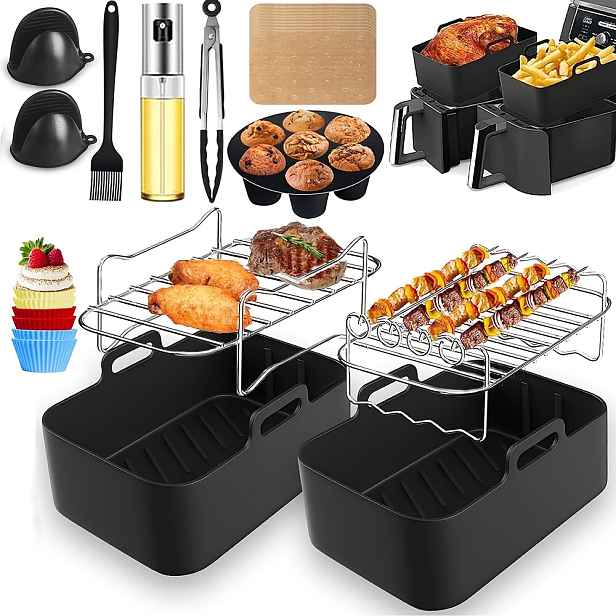 TEMU Sada 22 ks příslušenství pro horkovzdušné fritézy AF400EU a AF300EU, příslušenství pro horkovzdušné fritézy, příslušenství pro dvouzónové