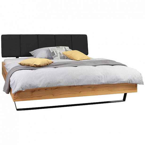 Valnatura Postel, 180/200 Cm, Dřevo, Kov, Textil, Antracitová, Barvy Buku - Manželské postele - 002054000401