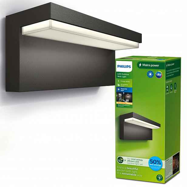 Zahradní Led lampa Fasádní nástěnné svítidlo Bustan 3,8W 2700K IP44 Philips