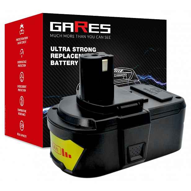 Akumulátor Gares pro Ryobi SA1802 CBLT1804 R18PD R18DDP 18V 8Ah 21700