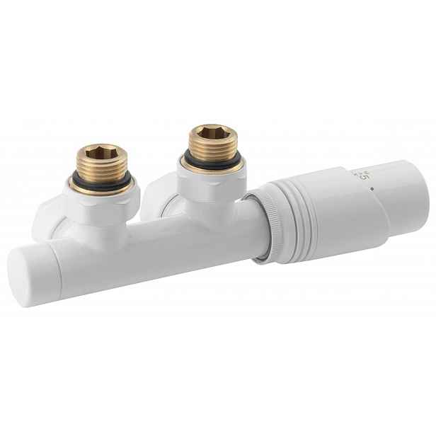 Bruckner Wicher - Termostatická připojovací sada, středové připojení 50 mm, bílá 600.311.4