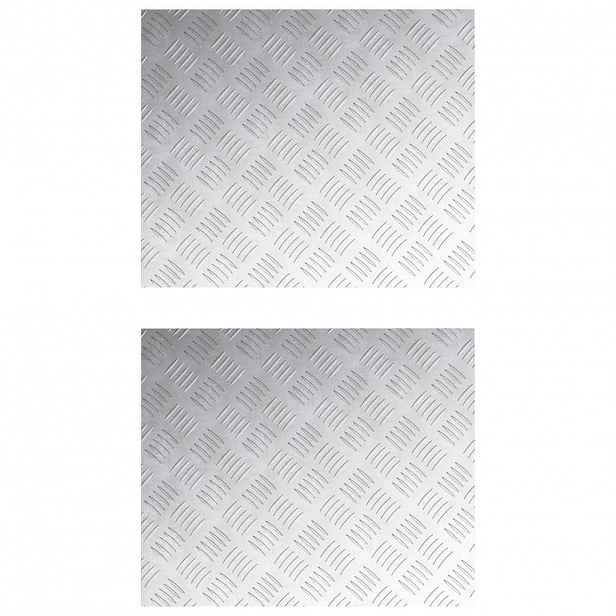 vidaXL Schodové nášlapy 2 ks 60 x 50 cm Stříbrná Hliník Obdélníkový