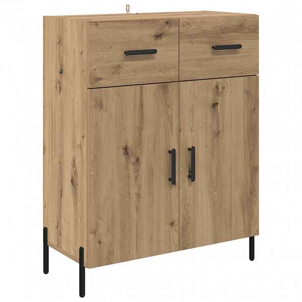 vidaXL Servírovací skříň Artisanový dub 69,5 x 34 x 90 cm
