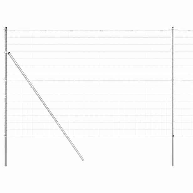 vidaXL Fixační zemní stojan pro Euro oplocení 10 x 1,5 m Stříbrná
