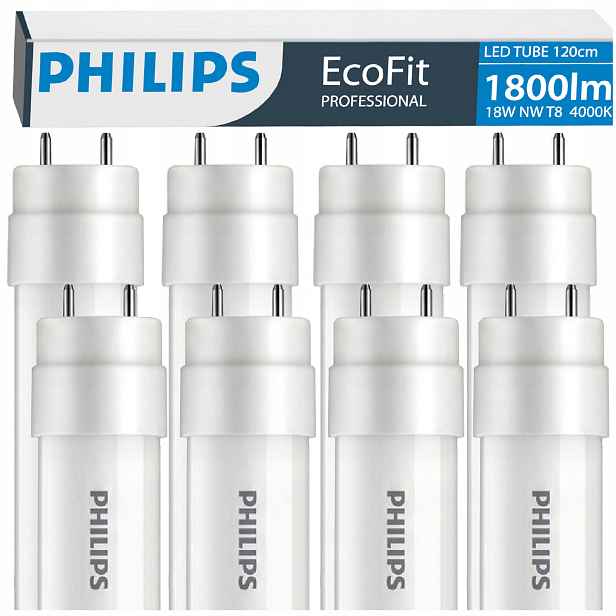 Philips Tuby Led zářivky 120 cm 17,5 W 36 W 1800 lm 4000 K 30000 h EcoFit 8 x