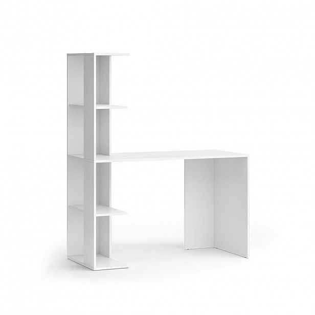 Vicco PRACOVNÍ STŮL Tower Bílá 122.2 x 55.2 cm se 4 přihrádkami