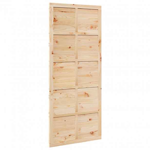 vidaXL Zavěsné posuvné dveře 80 x 2,5 x 208 cm Přírodní