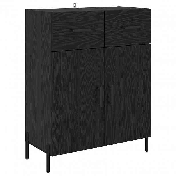 vidaXL Servírovací skříň Černý dub 69,5 x 34 x 90 cm Kompozitní dřevo