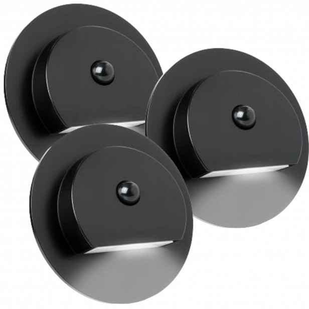 3X Led Schodišťová Lampa 230V Na Schody Se Senzorem Pohybu Soumraku