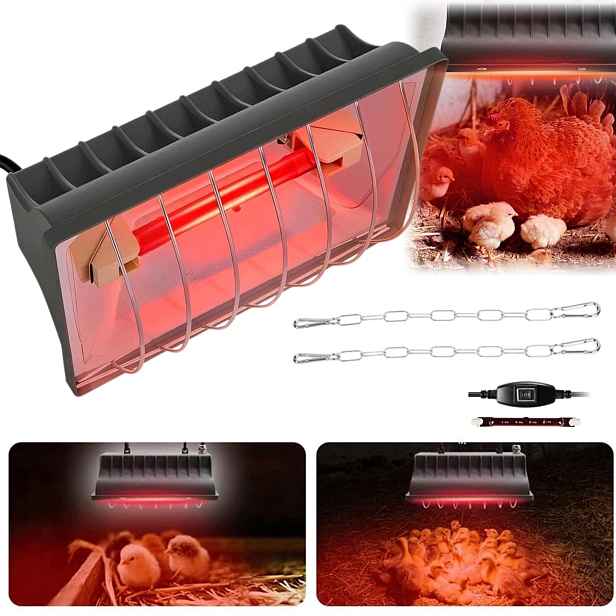 Topná Lampa Umělá Kvočna S Ochrannou Síťkou Pro Drůbež, Plazy
