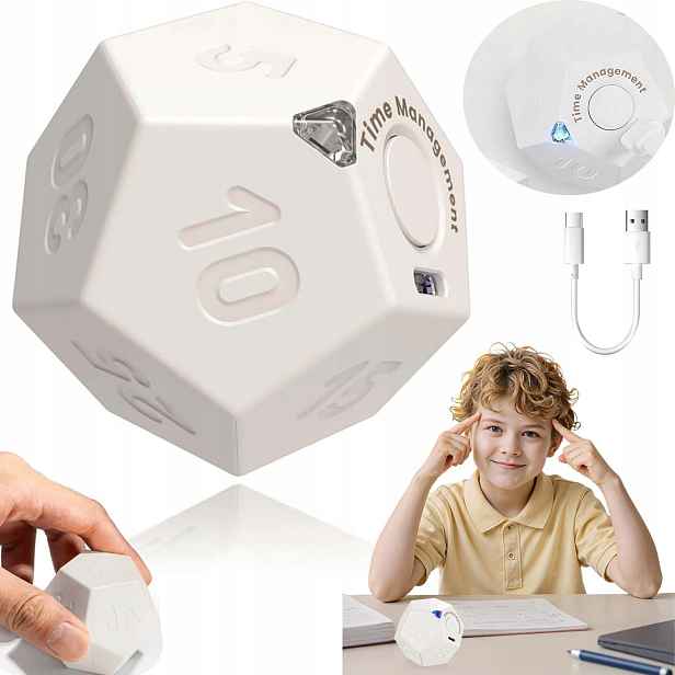 Kuchyňská Minutka Pomodoro Kancelářský Časovač Dvanáctistěnu 3 Režimy Alarmu