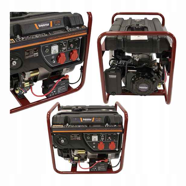 Přenosný třífázový generátor Tresnar 3500 W benzín 7129 3.5 kW