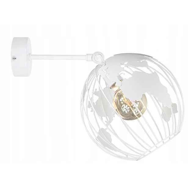 Nástěnná nástěnná lampa Globus nástěnné lampy loft led bílá