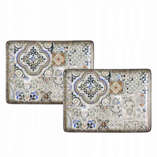 Obdélníková porcelánová mísa vintage plochá Wilmax 23,5 x 17 cm