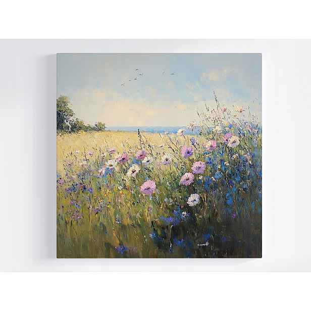 Obraz Na Plátně Canvas Pohled Na Krajinu Louka Pole Květiny Léto Příroda 50x50