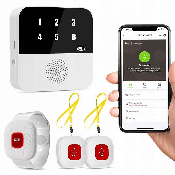 Sos alarmové tlačítko pro seniora WiFi náramek App