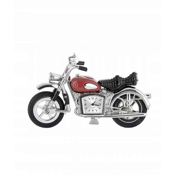 Motocyklové hodinky chopper červený motor kovový s hodinami ozdoba dekorace