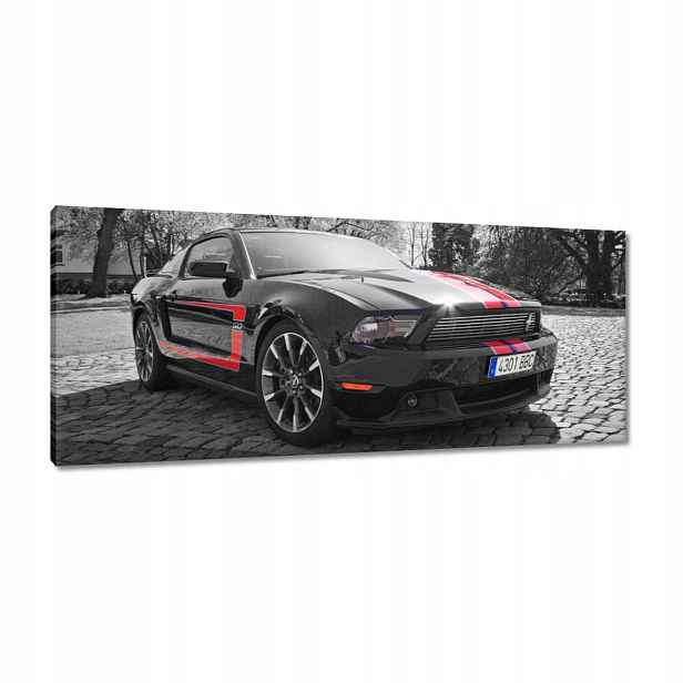 Obrazy 100x40 Černý Ford Mustang Usa