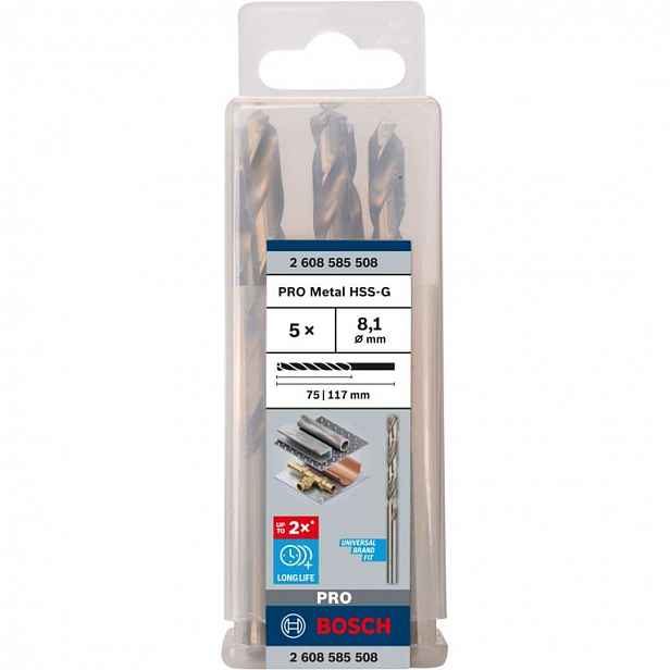 Bosch - Sada vrtáků do kovu, 8,1x117 mm, 5 ks 2608585508