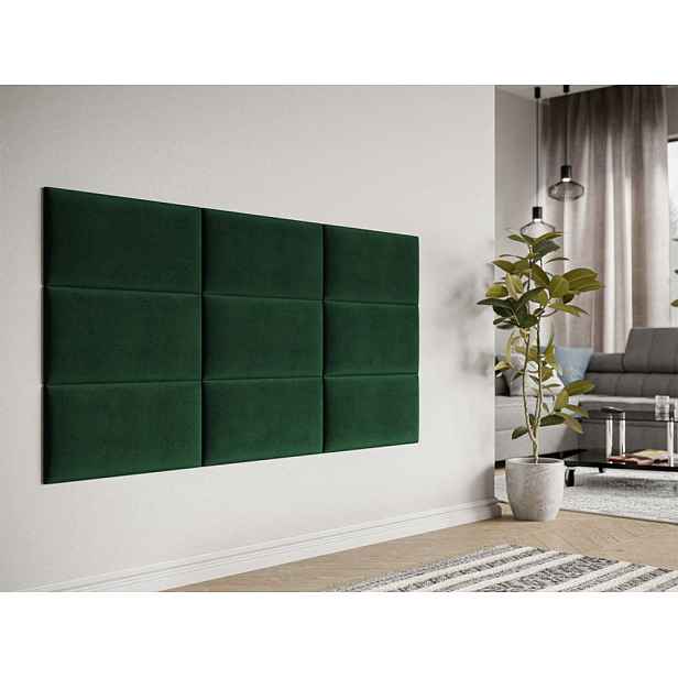 Čalouněný nástěnný panel 60x30 PAG - zelená
