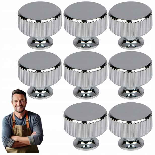 Nábytková Úchytka Kulička Randi 30 mm Kulatá Podélná rukojeť Chrom Lesk 8ks