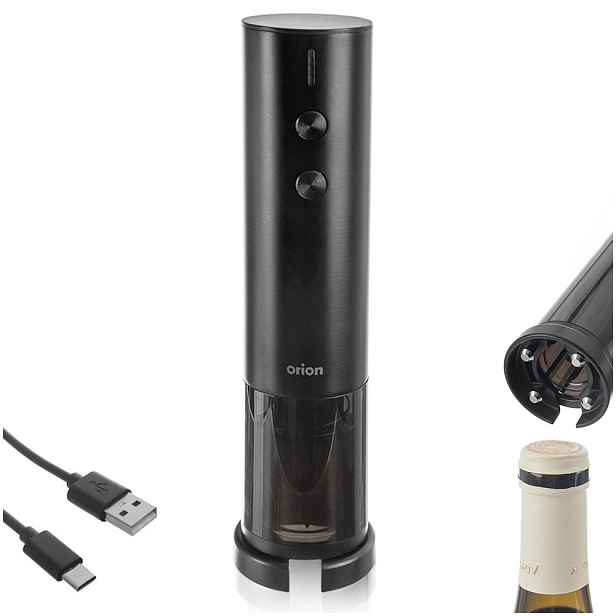 Vývrtka na víno Orion Elektrická nabíječka Usb-c Řezačka