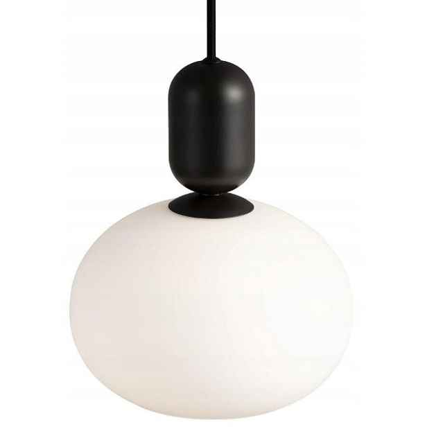 Závěsná lampa Nordlux Notti černá/bílé sklo 1x40 W E27