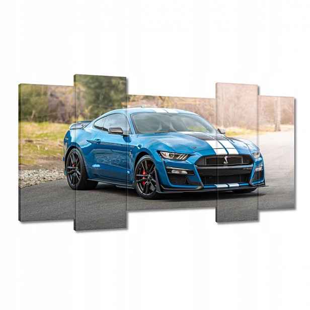 Obrazy 120x65 Modrý Ford Mustang